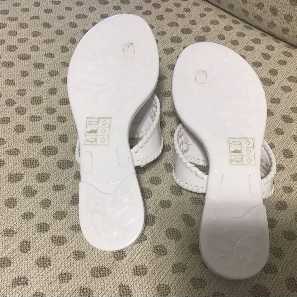 Jack Rogers White Jelly Sandals